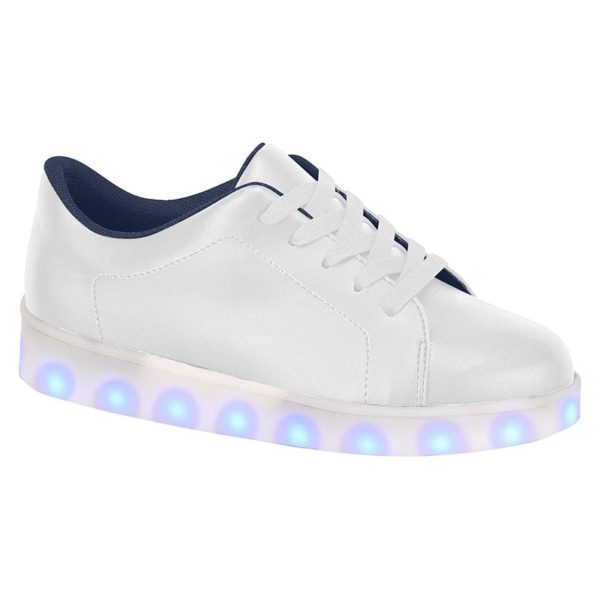 White shoes for boys - Molekinho - Lights on